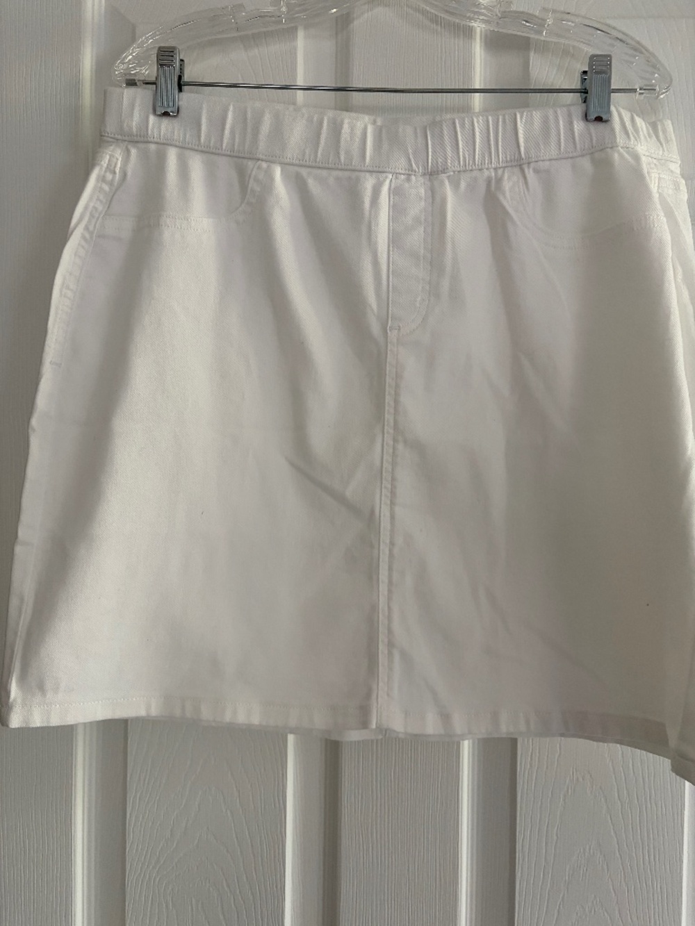 Style & Co White Denim Skirt XL